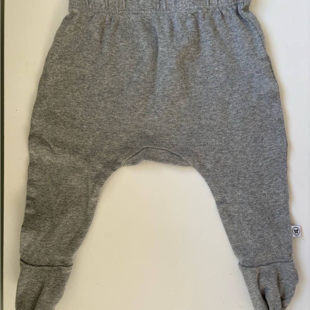 Set of 3 Honest Company Organic Cotton Footed Baby Pants, Size 0-3 mo